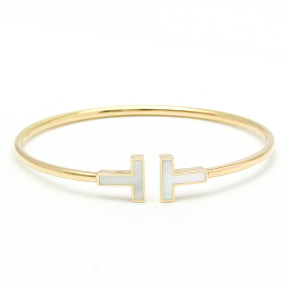 Tiffany & Co. Jewelry - TIFFANY T-wire Bracelet Pink Gold [18K] Shell Bangle Pink Gold